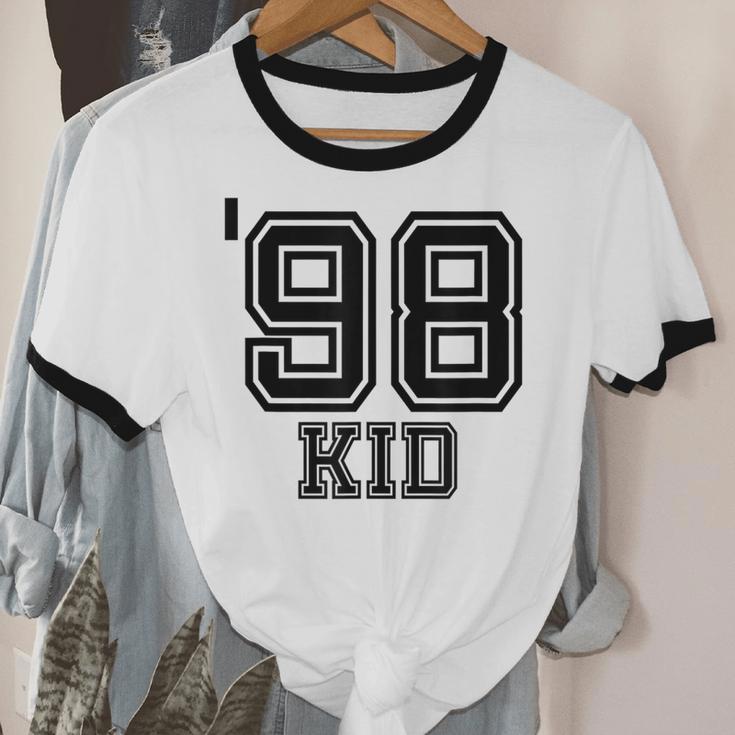 '98 Kid Perfect Vintage Retro Nostalgia Gear For Year 1998 Unisex Cotton Ringer T-Shirt '98 Kid Perfect Vintage Retro Nostalgia Gear For Year 1998 Unisex Cotton Ringer T-Shirt