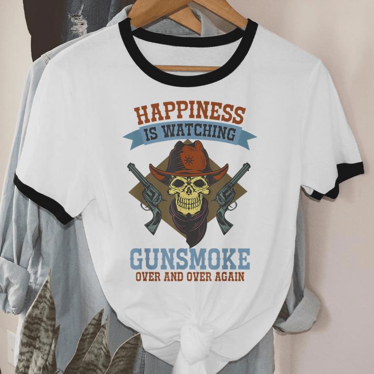 Over And Over Again Cowboys Western Nostalgia Movies Unisex Cotton Ringer T-Shirt