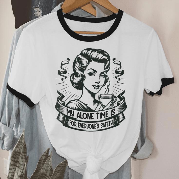 My Alone Time Is For Everyone's Safety Introvert Safety Unisex Cotton Ringer T-Shirt My Alone Time Is For Everyone's Safety Introvert Safety Unisex Cotton Ringer T-Shirt