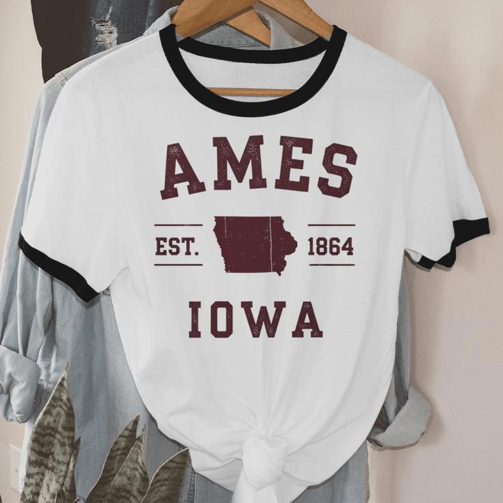 Ames Iowa Est 1864 Nostalgia Premium Tri-Blend Unisex Cotton Ringer T-Shirt Ames Iowa Est 1864 Nostalgia Premium Tri-Blend Unisex Cotton Ringer T-Shirt