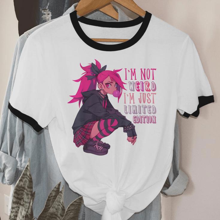 Anime Girl I'm Not Weird Just Limited Edition Introvert Goth Unisex Cotton Ringer T-Shirt Anime Girl I'm Not Weird Just Limited Edition Introvert Goth Unisex Cotton Ringer T-Shirt