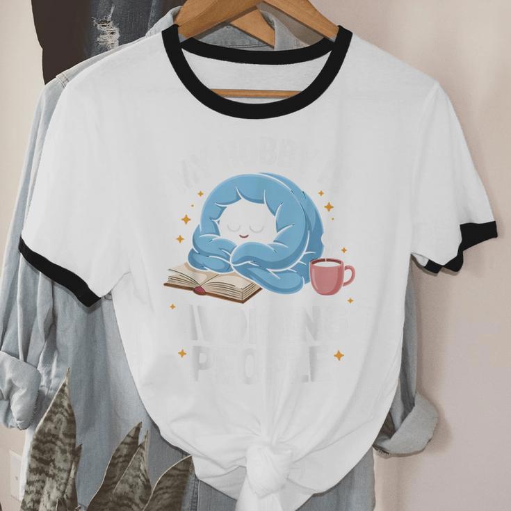 Anti-Social Club Homebody Introvert Hibernate Hermit Shyness Unisex Cotton Ringer T-Shirt
