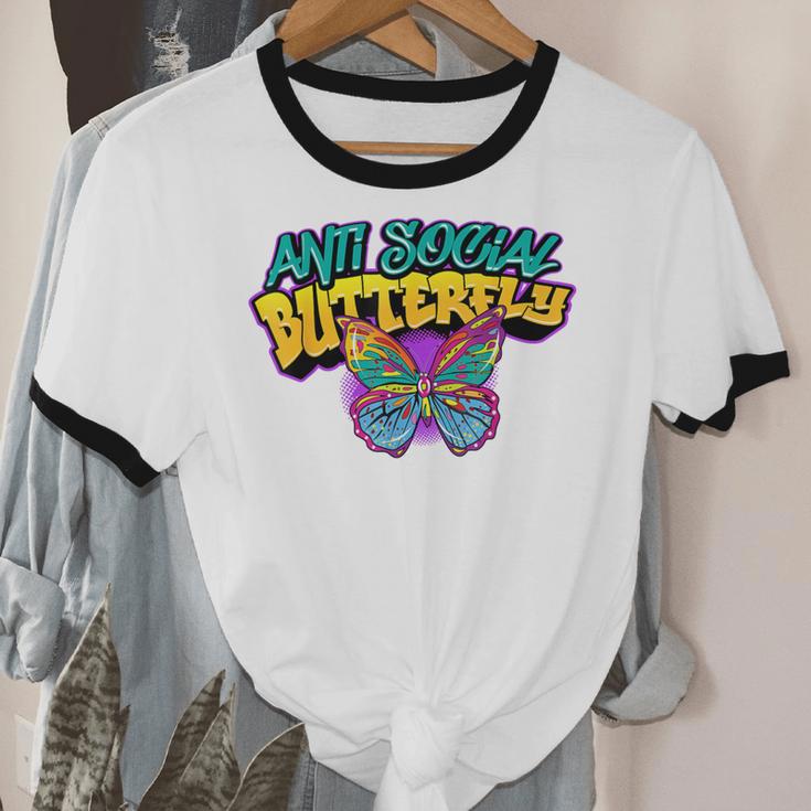 Antisocial Butterfly Shirts For Introvert Unisex Cotton Ringer T-Shirt Antisocial Butterfly Shirts For Introvert Unisex Cotton Ringer T-Shirt