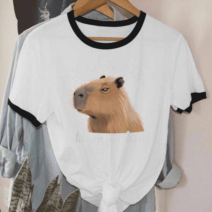 Antisocial Introvert Capybara Sarcastic Humor Unisex Cotton Ringer T-Shirt Antisocial Introvert Capybara Sarcastic Humor Unisex Cotton Ringer T-Shirt