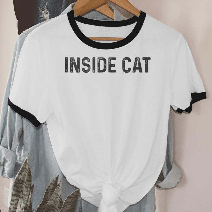 Antisocial Introvert Women Men Kids Inside Cat Unisex Cotton Ringer T-Shirt Antisocial Introvert Women Men Kids Inside Cat Unisex Cotton Ringer T-Shirt