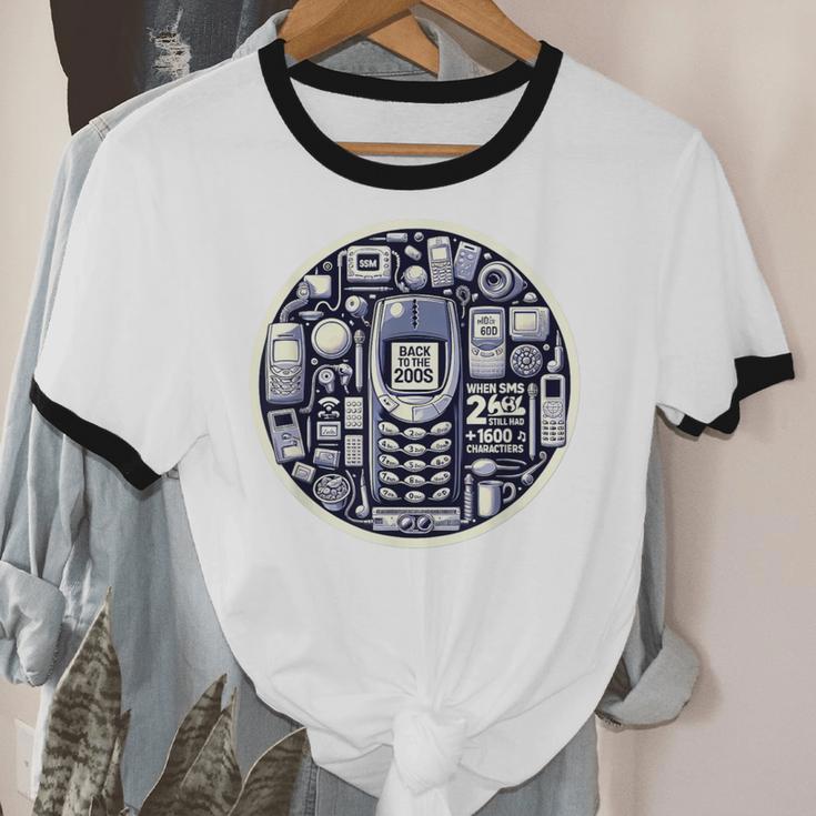 Back To The 2000s Tech Nostalgia Unisex Cotton Ringer T-Shirt Back To The 2000s Tech Nostalgia Unisex Cotton Ringer T-Shirt