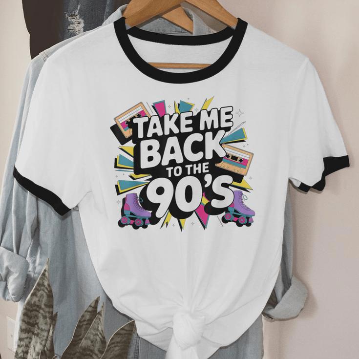 Take Me Back To The 90s Retro Nostalgia Unisex Cotton Ringer T-Shirt Take Me Back To The 90s Retro Nostalgia Unisex Cotton Ringer T-Shirt