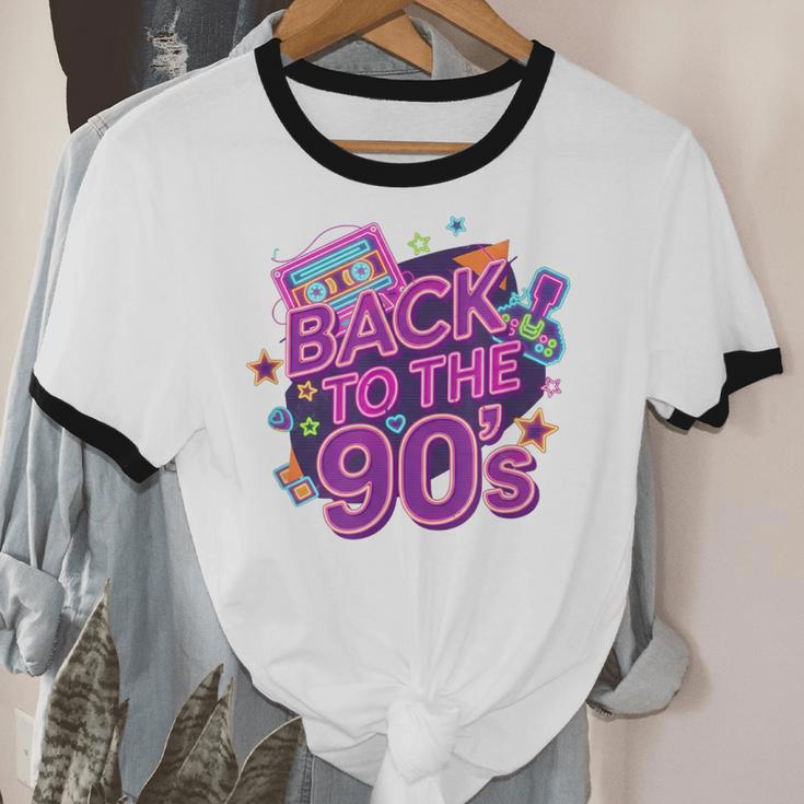 Back To The 90s Retro Nostalgia Unisex Cotton Ringer T-Shirt Back To The 90s Retro Nostalgia Unisex Cotton Ringer T-Shirt