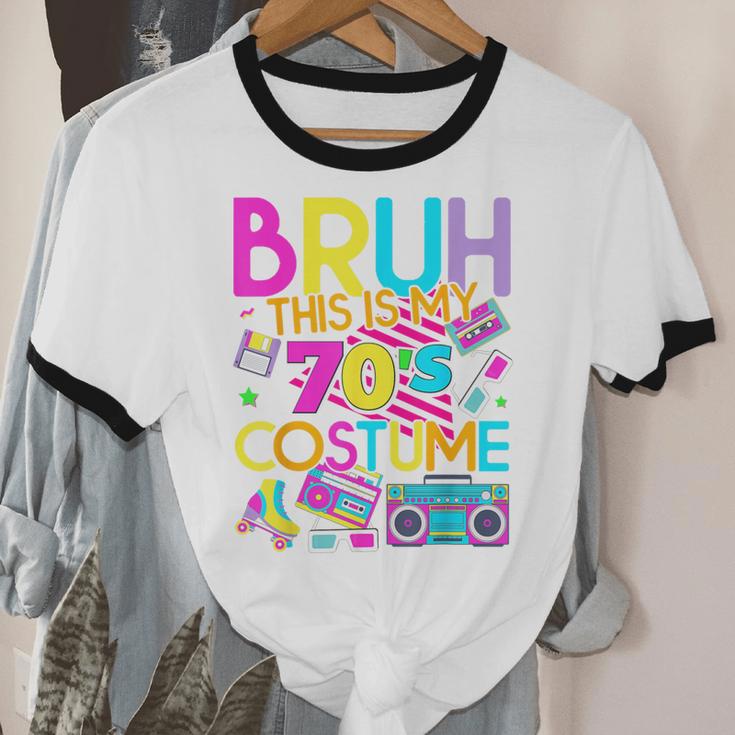 Bruh This Is My 70's Costume Nostalgia Mixtape 1970s Party Unisex Cotton Ringer T-Shirt Bruh This Is My 70's Costume Nostalgia Mixtape 1970s Party Unisex Cotton Ringer T-Shirt
