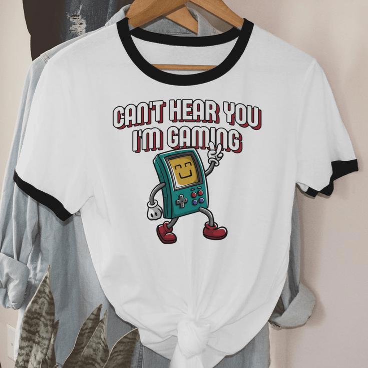 Cant Hear You Im Gaming Introvert Gamer Antisocial Unisex Cotton Ringer T-Shirt