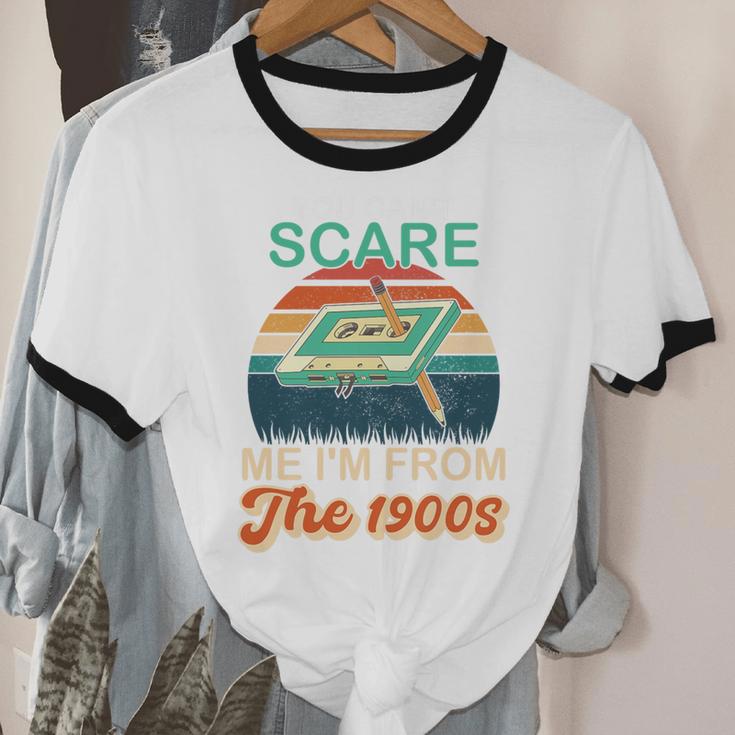 You Can't Scare Me I'm From The 1900s Retro Vintage Premium Tri-Blend Unisex Cotton Ringer T-Shirt You Can't Scare Me I'm From The 1900s Retro Vintage Premium Tri-Blend Unisex Cotton Ringer T-Shirt