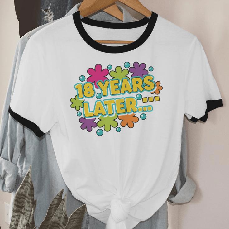 Cartoons Retro 18 Years Later Groovy Pop Art Nostalgia Unisex Cotton Ringer T-Shirt Cartoons Retro 18 Years Later Groovy Pop Art Nostalgia Unisex Cotton Ringer T-Shirt