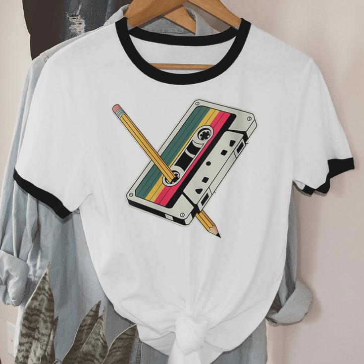 Cassette 90s Costume Party Nostalgia Unisex Cotton Ringer T-Shirt