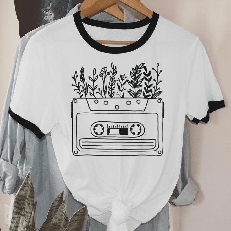Cassette Tee 80s 90s Retro Party Costume Nostalgia Cassette Unisex Cotton Ringer T-Shirt