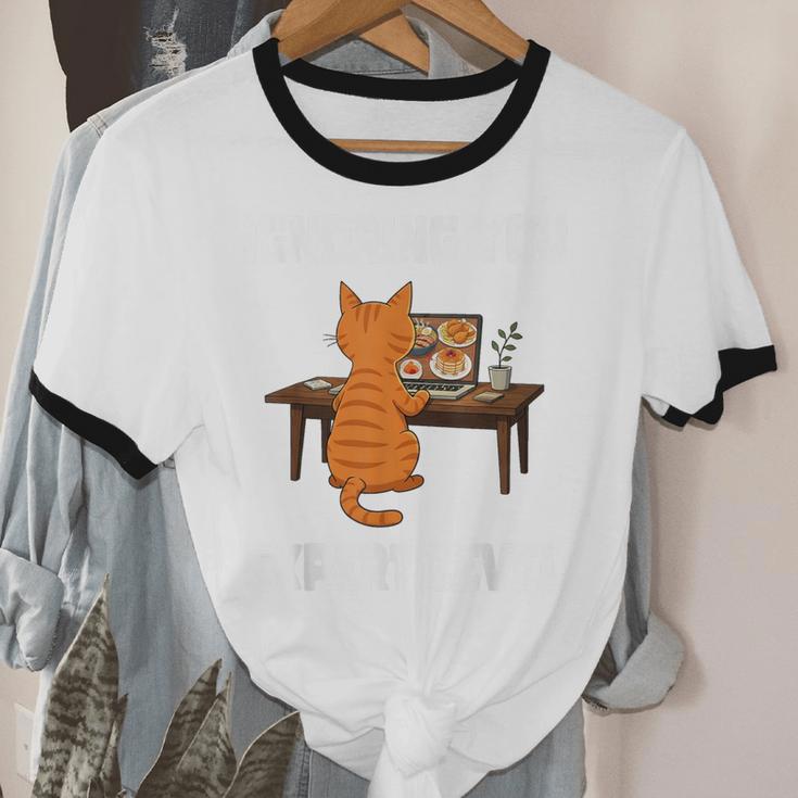 Cat Ignoring You Expert Level Orange Tabby Introvert Unisex Cotton Ringer T-Shirt