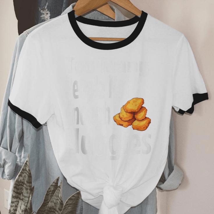 Chicken Nugget Saying Introvert Nuggie Foodie Food Unisex Cotton Ringer T-Shirt Chicken Nugget Saying Introvert Nuggie Foodie Food Unisex Cotton Ringer T-Shirt