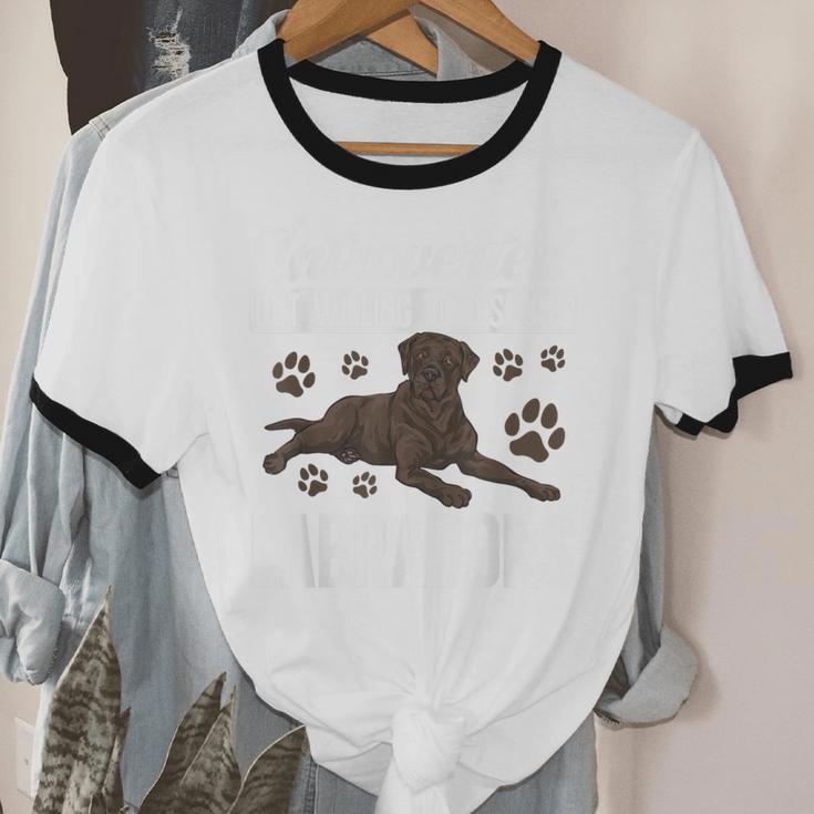 Chocolate Lab Dog Introvert Chocolate Labrador Retriever Unisex Cotton Ringer T-Shirt Chocolate Lab Dog Introvert Chocolate Labrador Retriever Unisex Cotton Ringer T-Shirt
