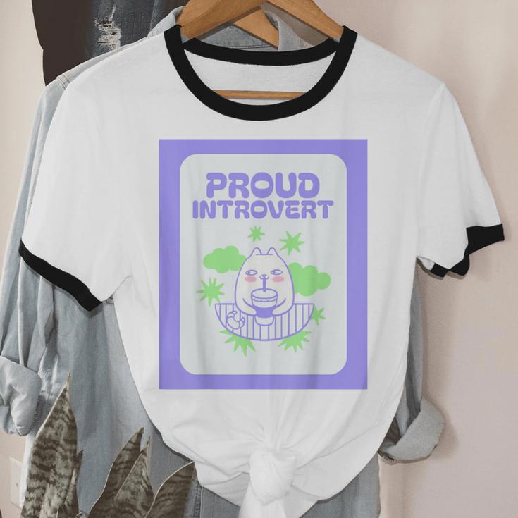 Cool Fun Cute Proud Introvert Cat Character For Men Women Unisex Cotton Ringer T-Shirt Cool Fun Cute Proud Introvert Cat Character For Men Women Unisex Cotton Ringer T-Shirt