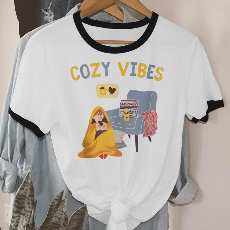 Cozy Vibes Atmospheric Introvert Unisex Cotton Ringer T-Shirt
