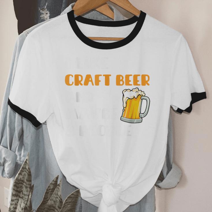 I Like Craft Beer & Maybe 3 People Introvert Beer Fans Unisex Cotton Ringer T-Shirt I Like Craft Beer & Maybe 3 People Introvert Beer Fans Unisex Cotton Ringer T-Shirt