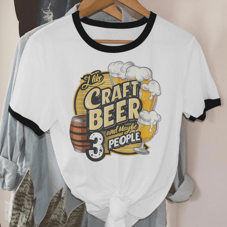 Craft Beer Lover Introverted & Hoppy Unisex Cotton Ringer T-Shirt Craft Beer Lover Introverted & Hoppy Unisex Cotton Ringer T-Shirt
