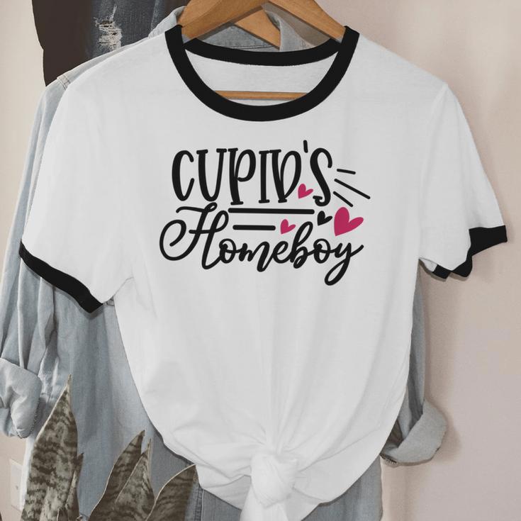 Cupid's Homebody Introvert Valentine's Day Home Unisex Cotton Ringer T-Shirt