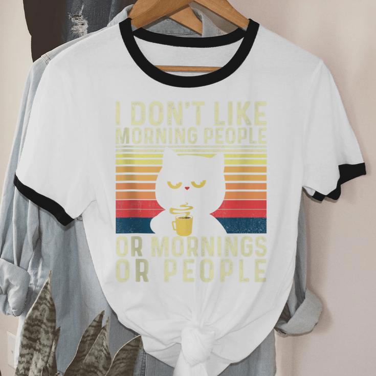 I Don't Like Morning People Introvert Introverted Antisocial Unisex Cotton Ringer T-Shirt