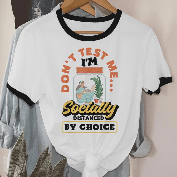Don't Test Me Introvert's Unisex Cotton Ringer T-Shirt