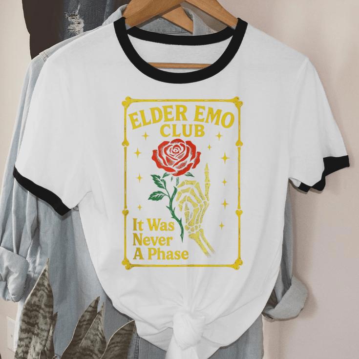 Elder Emo Club Emo Gothic Music Nostalgia Unisex Cotton Ringer T-Shirt