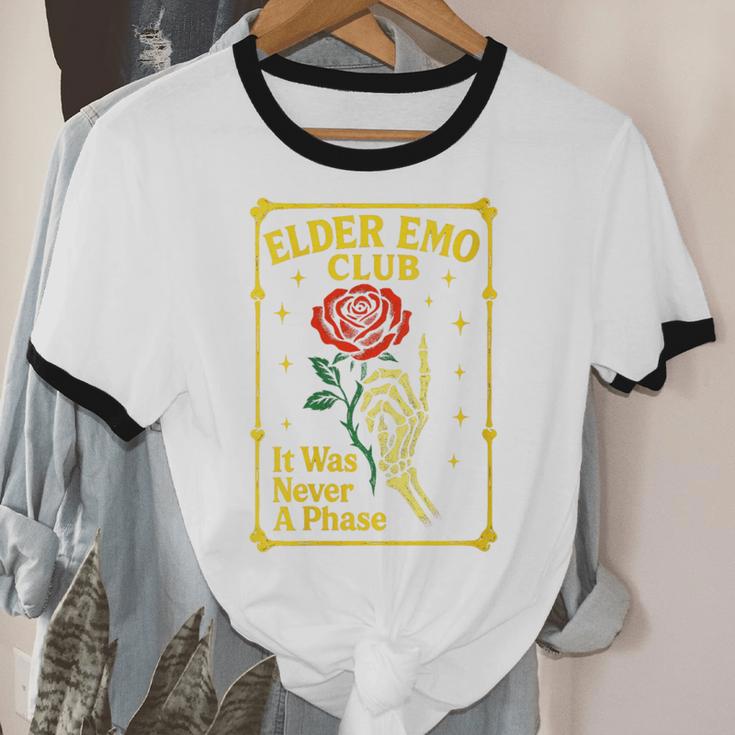 Elder Emo Club Emo Gothic Music Nostalgia Unisex Cotton Ringer T-Shirt Elder Emo Club Emo Gothic Music Nostalgia Unisex Cotton Ringer T-Shirt