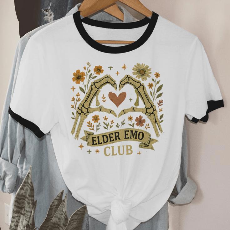 Elder Emo Club Skeleton Hands Heart Nostalgia Premium Tri-Blend Unisex Cotton Ringer T-Shirt Elder Emo Club Skeleton Hands Heart Nostalgia Premium Tri-Blend Unisex Cotton Ringer T-Shirt