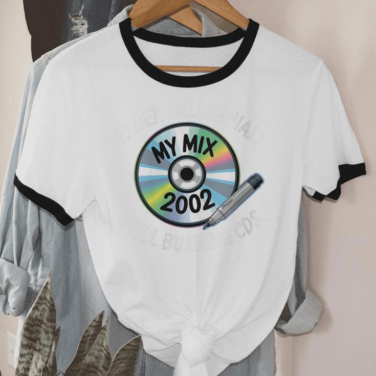 Elder Millennials Embracing 90s CDs Nostalgia Vibes Unisex Cotton Ringer T-Shirt Elder Millennials Embracing 90s CDs Nostalgia Vibes Unisex Cotton Ringer T-Shirt