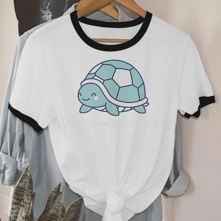 Emotionally Shelled Turtle Introvert Turtle Tee Unisex Cotton Ringer T-Shirt Emotionally Shelled Turtle Introvert Turtle Tee Unisex Cotton Ringer T-Shirt