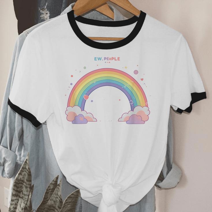 Ew People Antisocial Introvert Kawaii Sarcastic Unisex Cotton Ringer T-Shirt Ew People Antisocial Introvert Kawaii Sarcastic Unisex Cotton Ringer T-Shirt