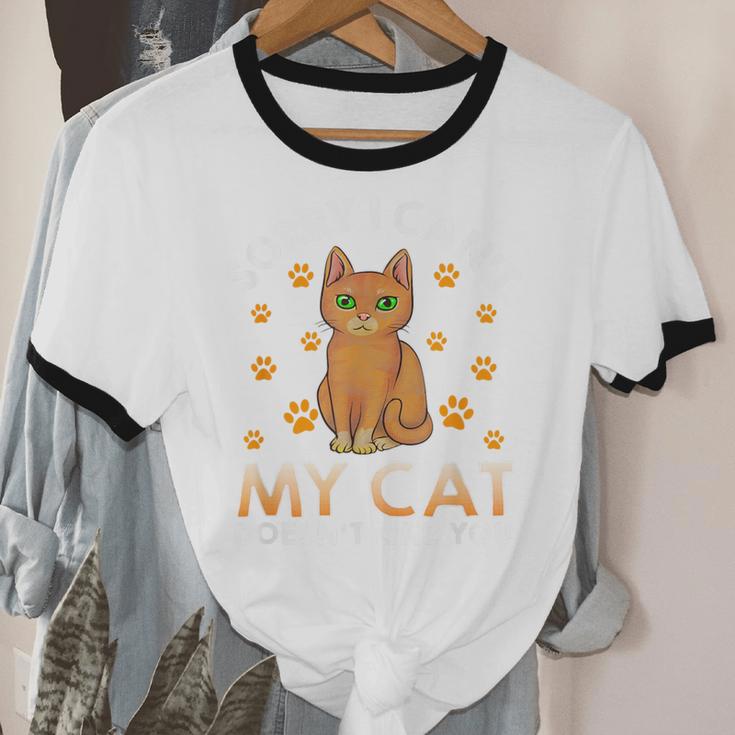 Excuse For Introverts My Cat Doesnt Like You Cat Unisex Cotton Ringer T-Shirt Excuse For Introverts My Cat Doesnt Like You Cat Unisex Cotton Ringer T-Shirt