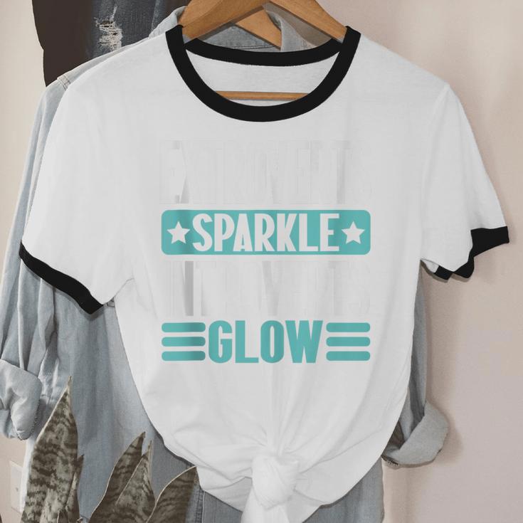 Extroverts Sparkle Introverts Glow Introvert Unisex Cotton Ringer T-Shirt Extroverts Sparkle Introverts Glow Introvert Unisex Cotton Ringer T-Shirt
