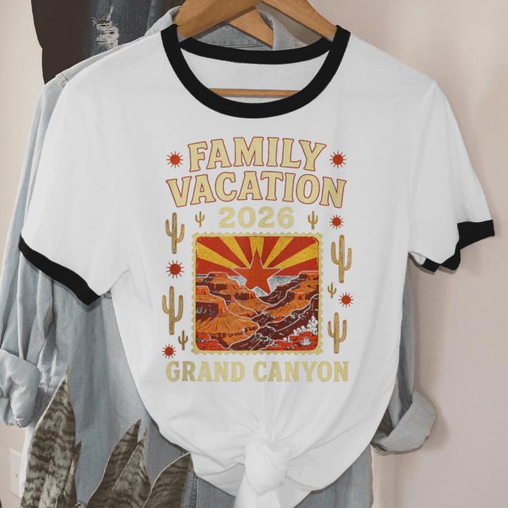 Family Vacation Grand Canyon 2026 Nostalgia Unisex Cotton Ringer T-Shirt