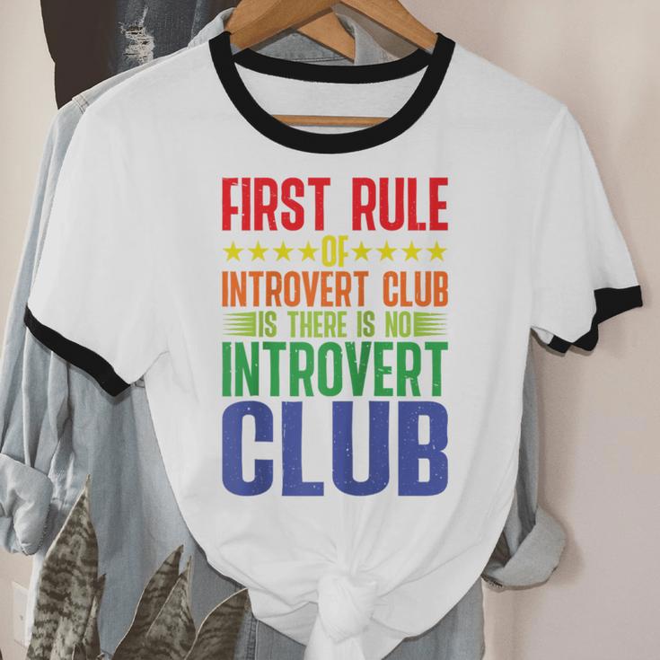 First Rule Of Introvert Club Is There Is No Introvert Club Raglan Baseball Tee Unisex Cotton Ringer T-Shirt First Rule Of Introvert Club Is There Is No Introvert Club Raglan Baseball Tee Unisex Cotton Ringer T-Shirt
