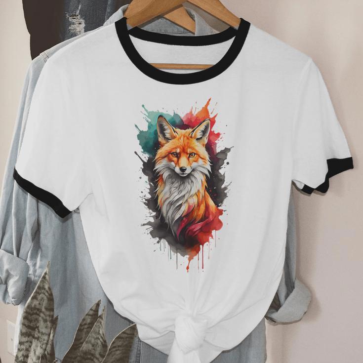 Fox For Fox Lovers Men Women Kids Introverts Unisex Cotton Ringer T-Shirt