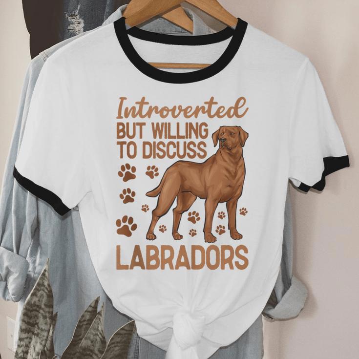 Fox Red Labrador Retriever Introvert Foxred Lab Unisex Cotton Ringer T-Shirt Fox Red Labrador Retriever Introvert Foxred Lab Unisex Cotton Ringer T-Shirt