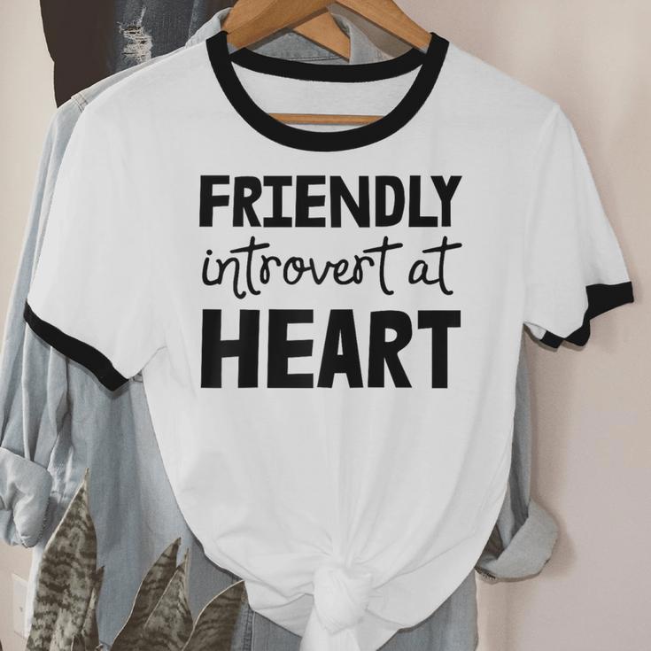 Friendly Introvert At Heart Raglan Baseball Tee Unisex Cotton Ringer T-Shirt