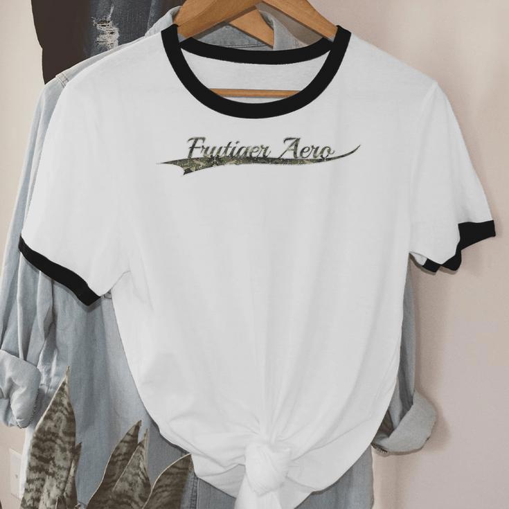 Frutiger Aero Aesthetic Camouflage Vintage Inspired Unisex Cotton Ringer T-Shirt