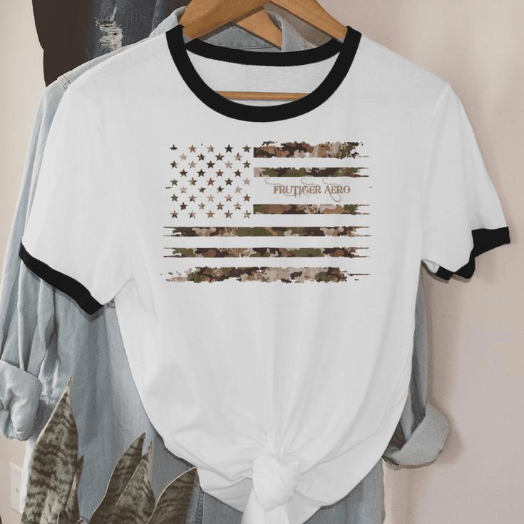 Frutiger Aero Aesthetic Retro Tech Camo Distressed American Unisex Cotton Ringer T-Shirt