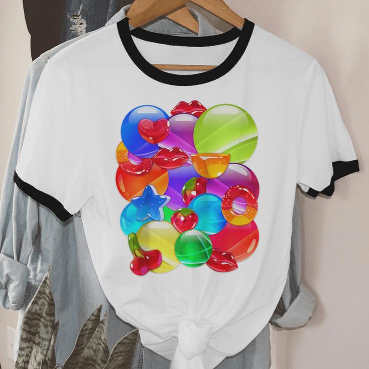 Frutiger Aero Aesthetic Tech Orb Pattern Heart Cherry Lips Raglan Baseball Tee Unisex Cotton Ringer T-Shirt Frutiger Aero Aesthetic Tech Orb Pattern Heart Cherry Lips Raglan Baseball Tee Unisex Cotton Ringer T-Shirt