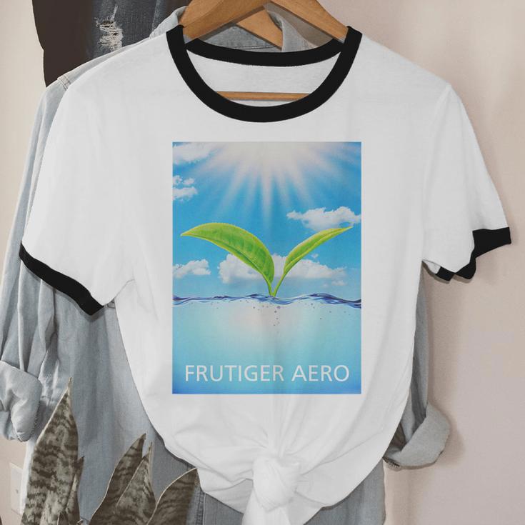 Frutiger Aero Aesthetics Unisex Cotton Ringer T-Shirt