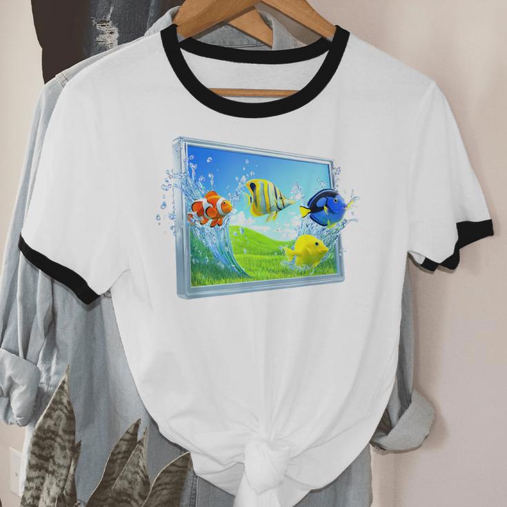 Frutiger Aero Fish Unisex Cotton Ringer T-Shirt Frutiger Aero Fish Unisex Cotton Ringer T-Shirt