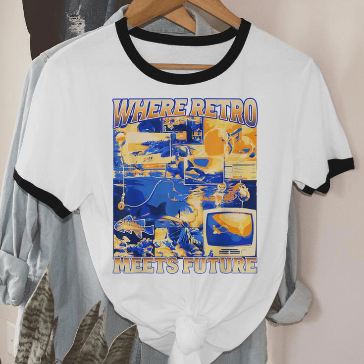 Frutiger Aero Retro Vibes Y2K 90's Vibes Unisex Cotton Ringer T-Shirt