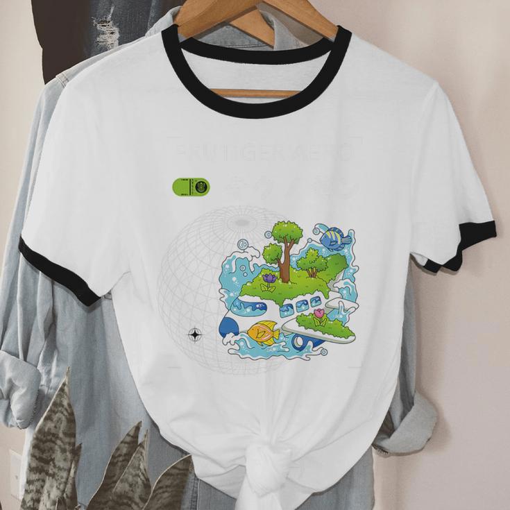 Frutiger Aero Y2K Fashion Trends Statement Piece Tech Orbite Premium Tri-Blend Unisex Cotton Ringer T-Shirt