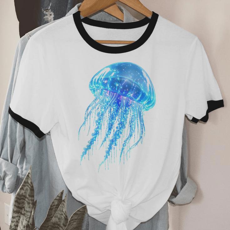 Frutiger Aero Y2K Jellyfish Unisex Cotton Ringer T-Shirt
