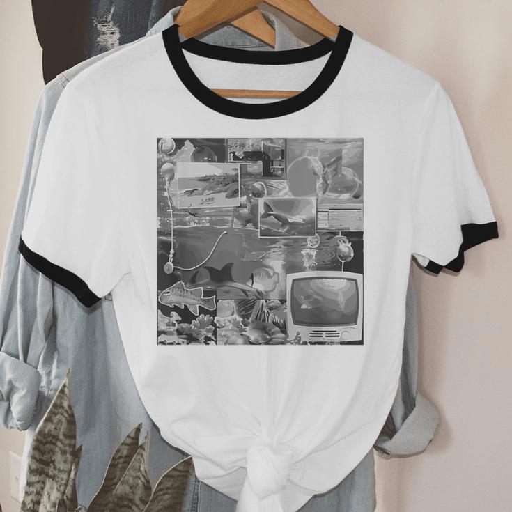 Frutiger Aero Y2K Old School Retro Vibes Unisex Cotton Ringer T-Shirt